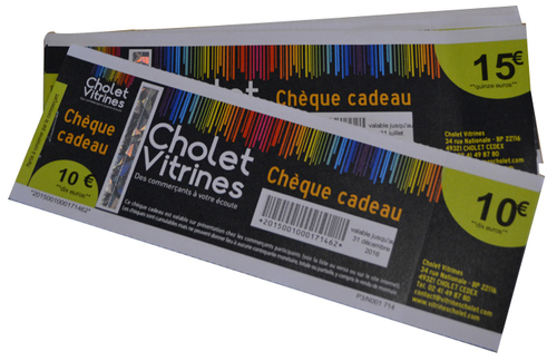 Chèques cadeaux Cholet Vitrines